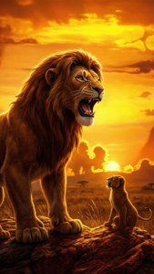 Simba's Roar at Dawn