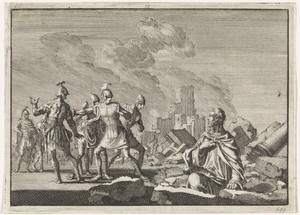 Simon, Giora´s zoon, komt tevoorschijn uit de puinhopen van de tempel