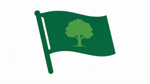 Simple Green Tree Flag