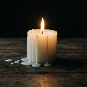 Single Candle Glow