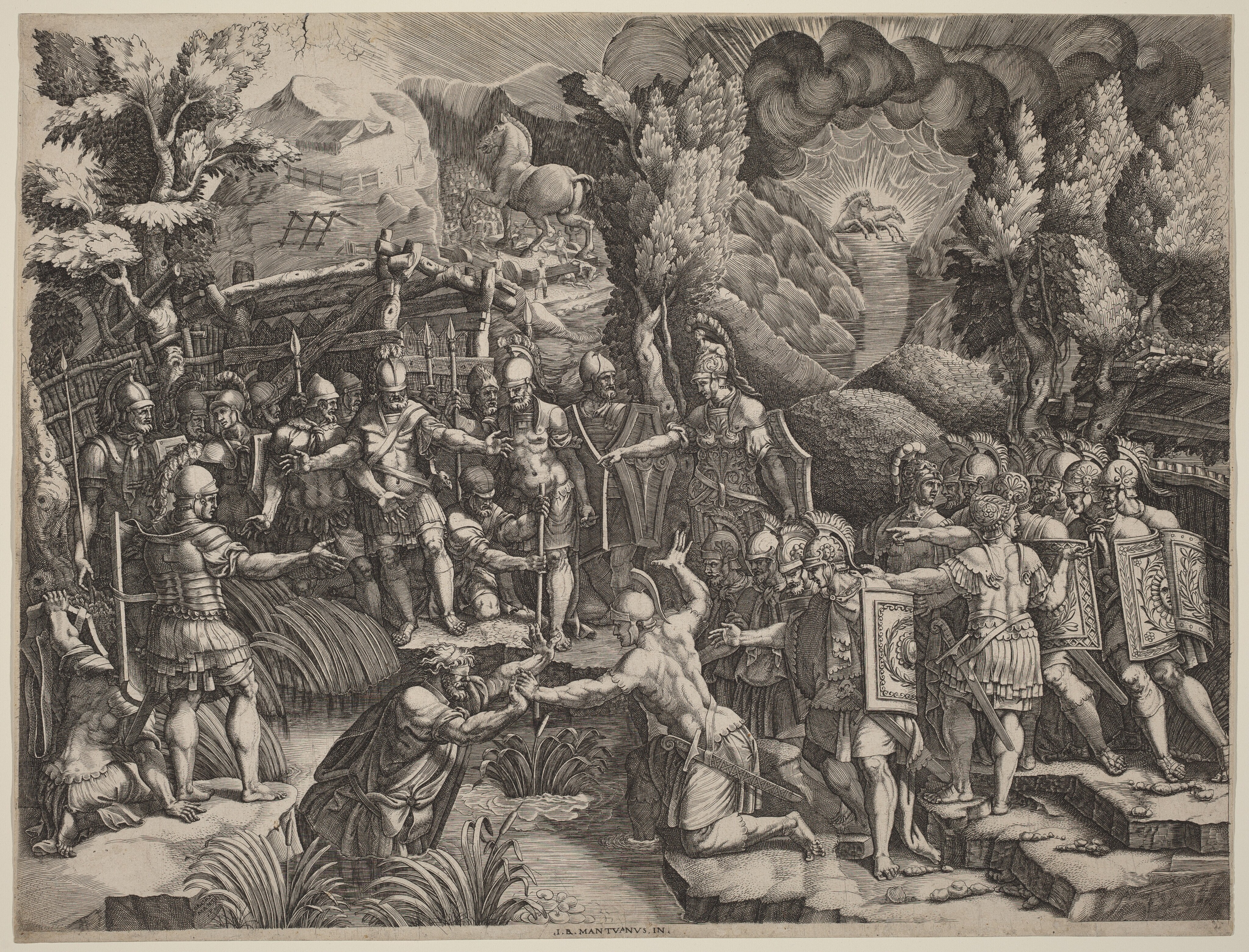 Sinon Deceiving the Trojans by Giorgio Ghisi