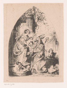 Sint Nicolaas in aanbidding voor het Christuskind