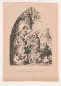 Sint Nicolaas in aanbidding voor het Christuskind