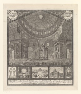 Sint-Pietersbasiliek met zicht op de baldakijn en koepel