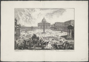 Sint-Pietersplein met de Sint-Pietersbasiliek te Vaticaanstad