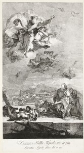 Sint-Thecla bidt tot God om de pestepidemie weg te nemen
