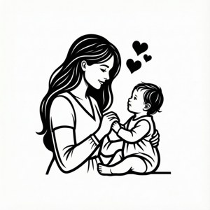 Sisterly Love Line Art