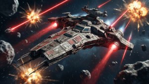 Sith Ship in Battle