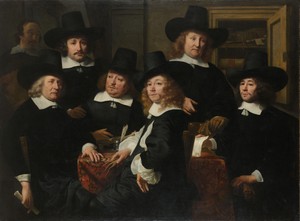 Six Regents and the Beadle of the Nieuwezijds Institute for the Outdoor Relief of the Poor, Amsterdam, 1657