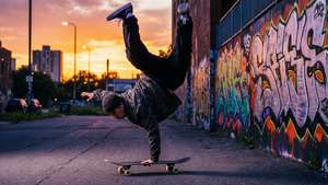 Skateboard Handstand Dance