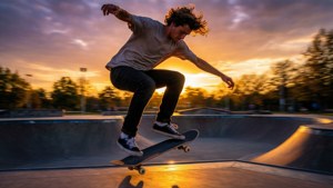 Skateboarding at Sunset