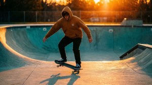 Skateboarding Golden Hour