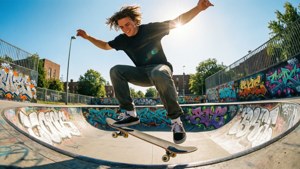 Skatepark Jump Shot