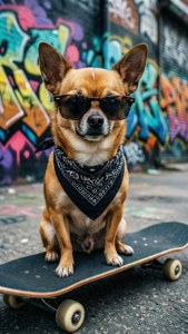 Skater Chihuahua Vibes