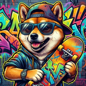 Skater Shiba Cool