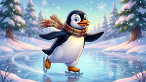 Skating Toon Penguin