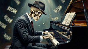 Skeleton Piano Player