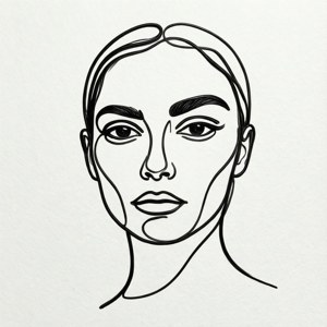 Skeptical Eyebrow Line Art