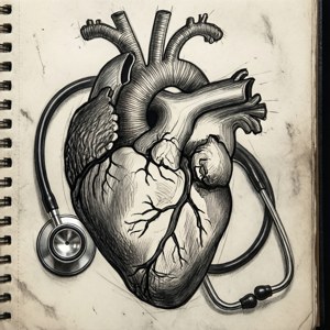 Sketch Stethoscope Heart