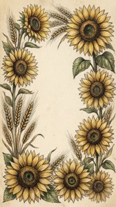 Sketchy Sunflower Edge