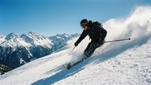 Skiing in Powder