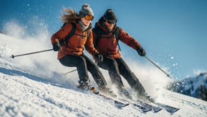 Skiing Together