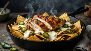 Skillet Chicken Nachos