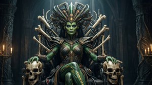 Skrull Queen on Throne