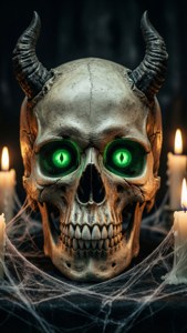 Skull Devil Horns
