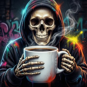 Skull Hoodie Coffee