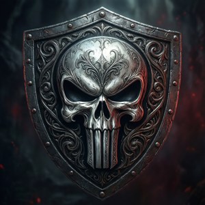 Skull on a Shield