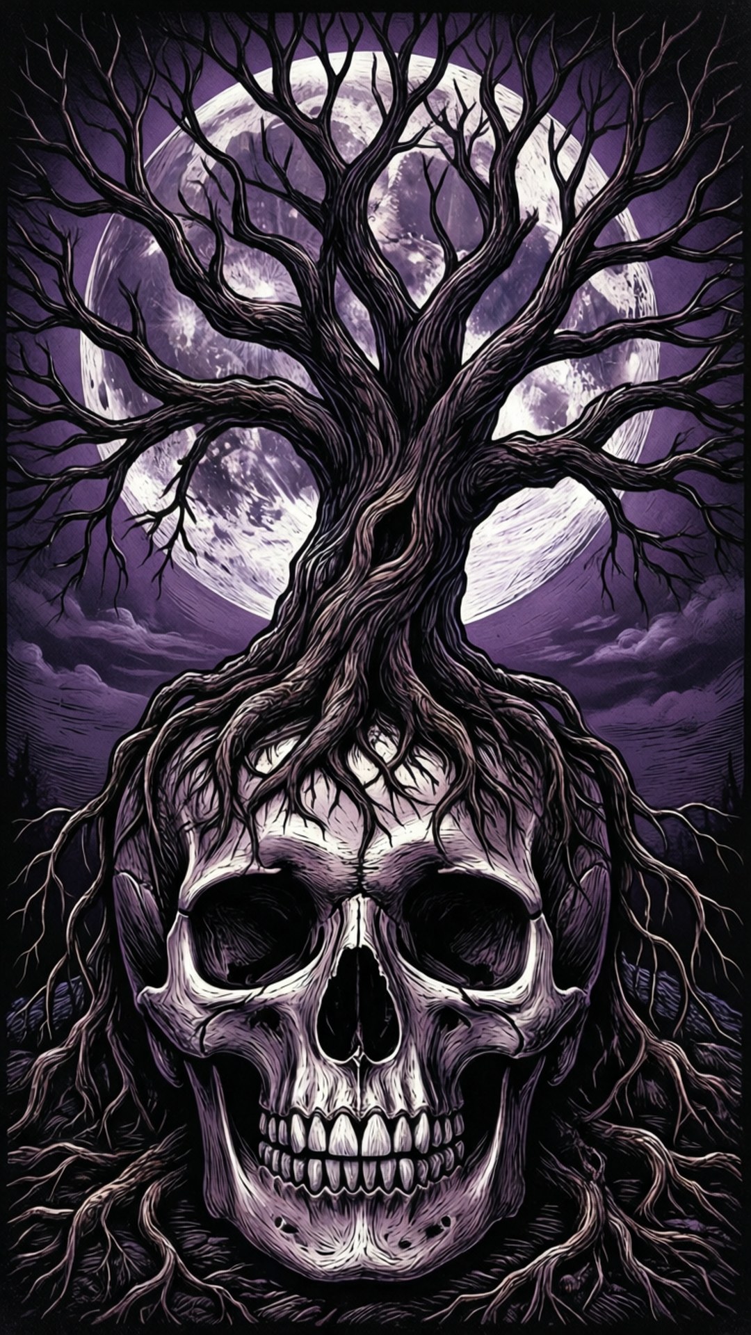 Skull Root Arboretum by Wallpapers.art Studio