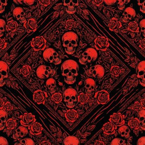Skull Rose Bandana