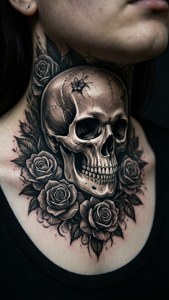 Skull Roses Gothic