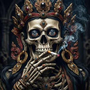 Skull Smoking Crown
