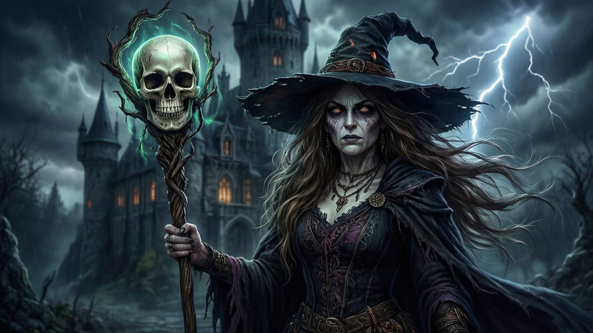 Skull Staff by Wallpapers.art Studio