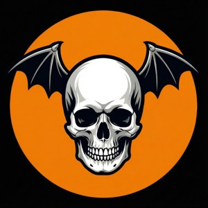 Skull with Bat Wings
