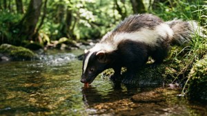 Skunk at Stream