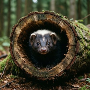 Skunk Peeking Out