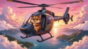 Skye's Sunset Flight