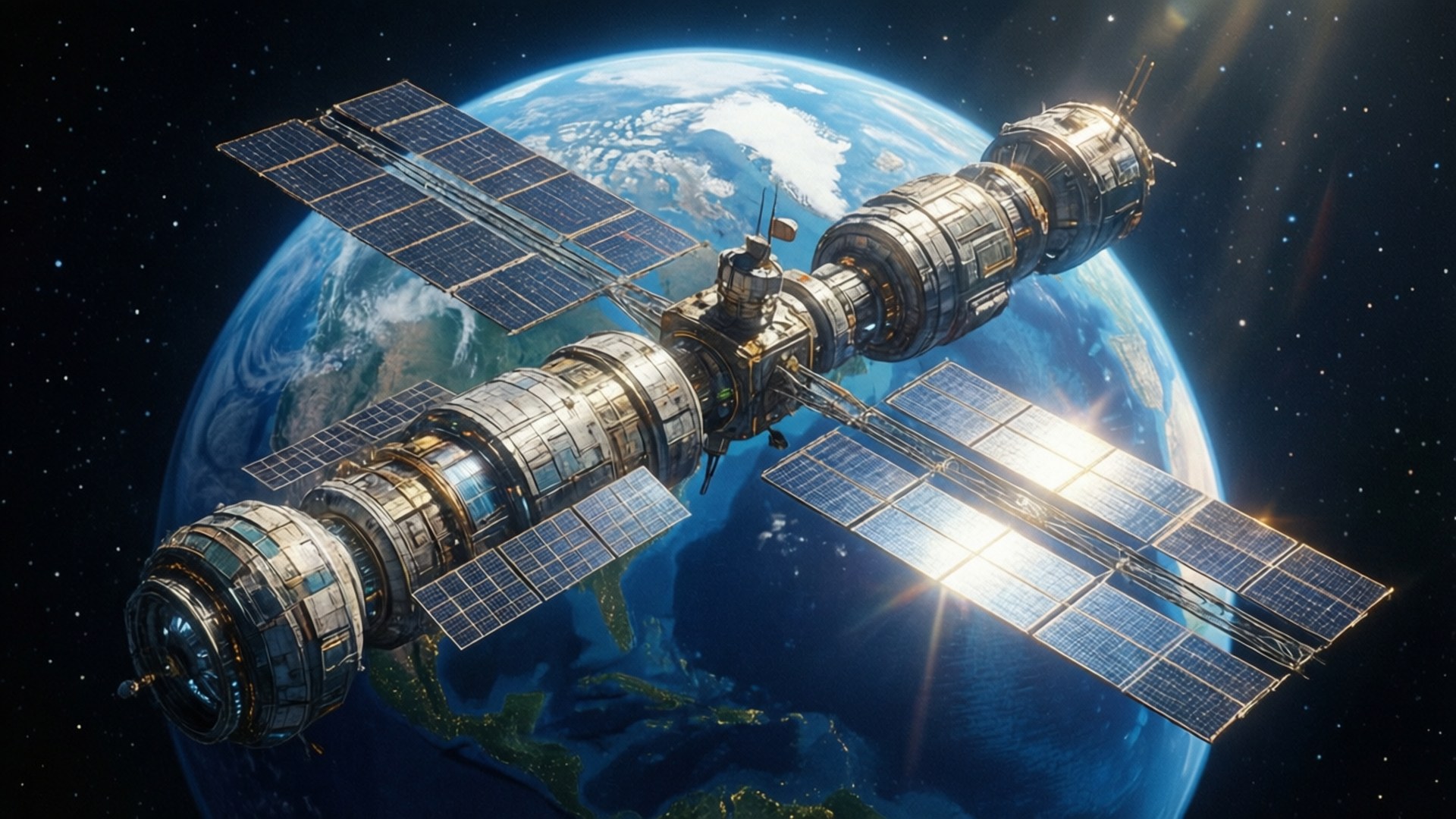 Skylab Orbital Sunrise by Wallpapers.art Studio