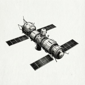 Skylab Sumi-e Line Art