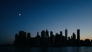 Skyline Moon Silhouette