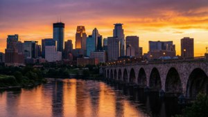 Skyline Sunset River