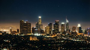 Skyline Under Stars