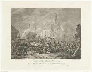 Slag bij Bergen in de oorlog tegen de Russen en Engelsen op 19 september 1799