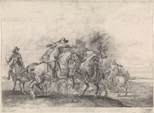 Slagveld met cavalerie