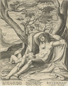 Slapende Venus en Cupido