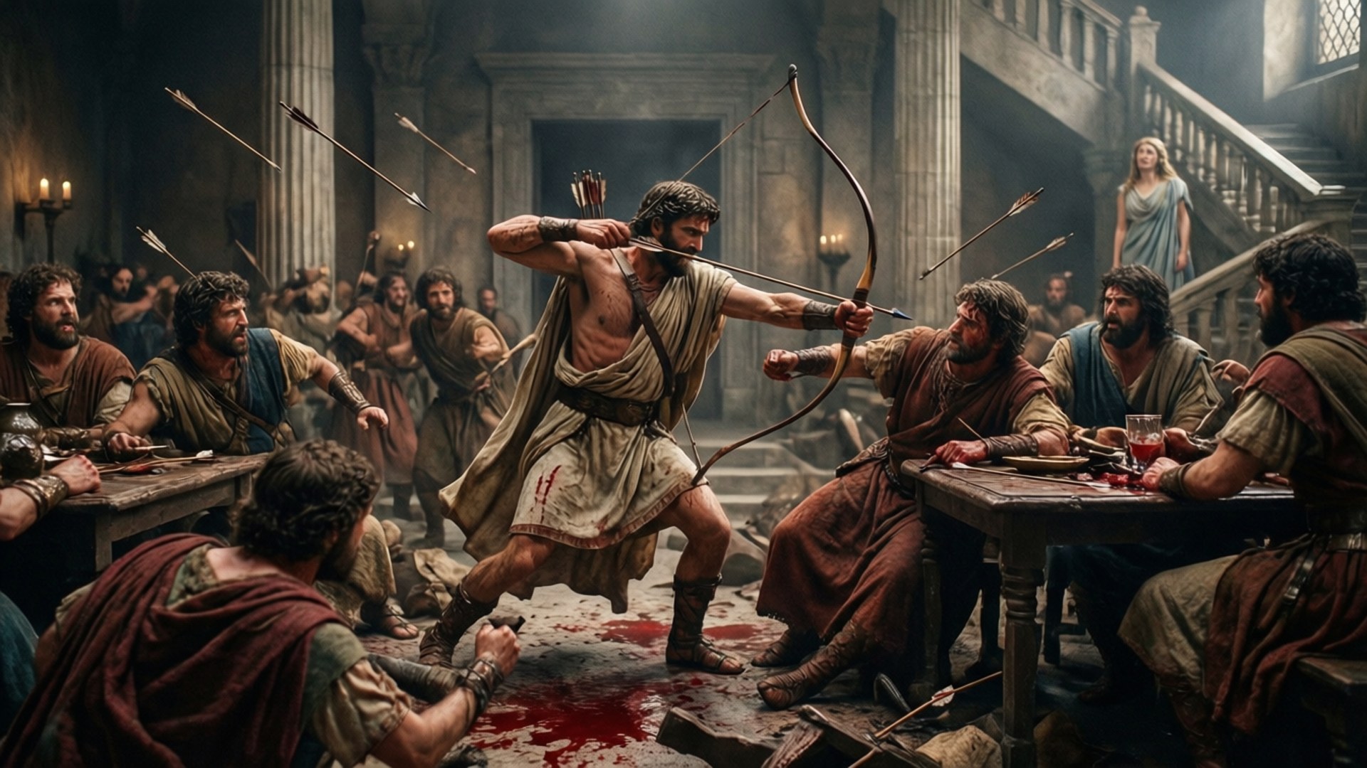 Slaughter of the Suitors by Wallpapers.art Studio