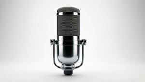 Sleek Chrome Mic Isolated